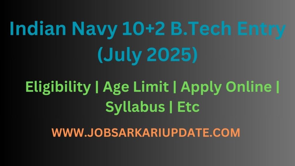 Navy B Tech Entry 2025