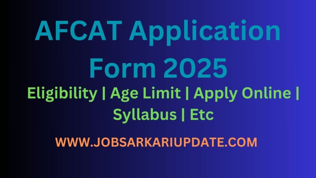 AFCAT-Application-Form-2025