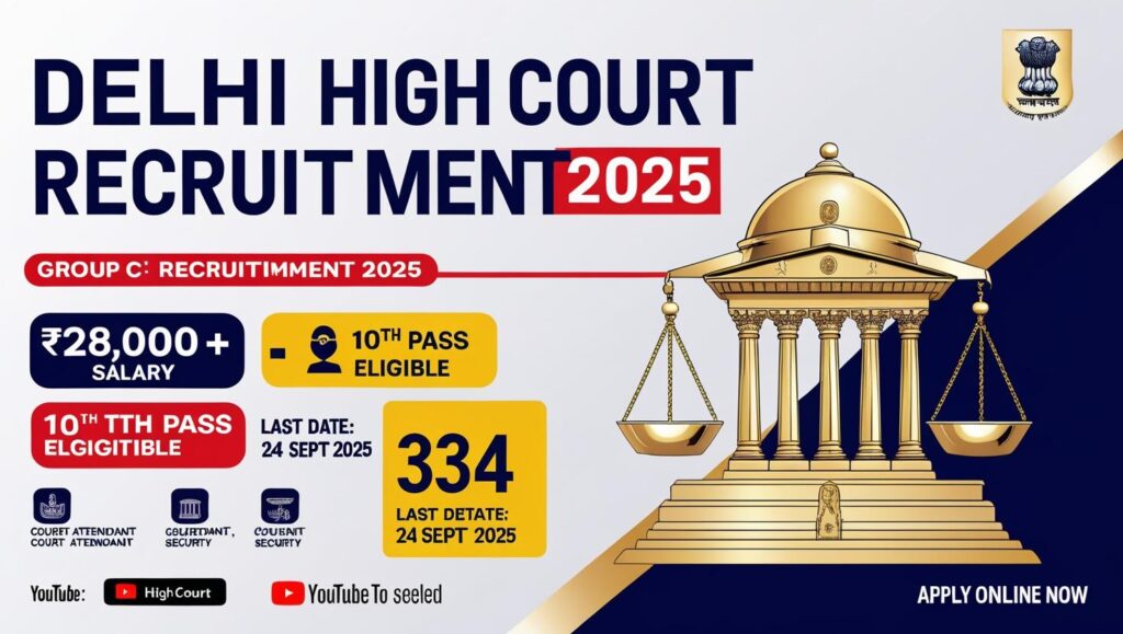 Delhi DSSSB Delhi High Court Attendant Recruitment 2025