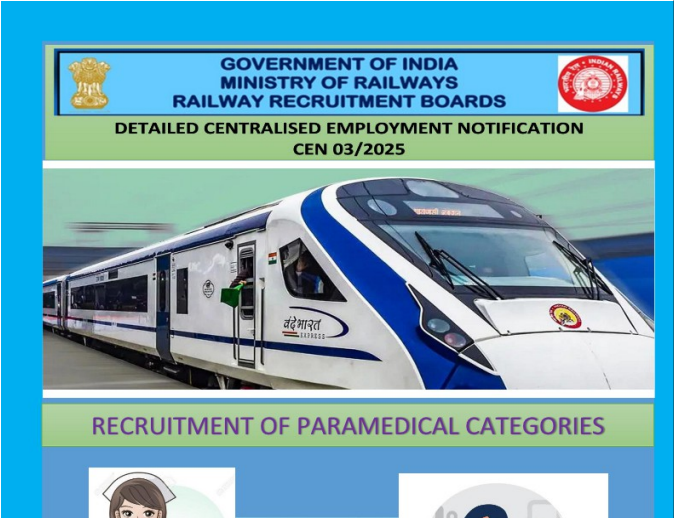 Railway RRB Paramedical Staff Recruitment 2025